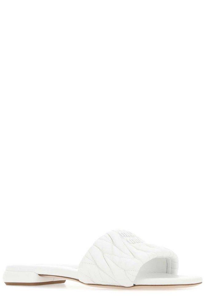 Miu Miu Slippers in White | Lyst