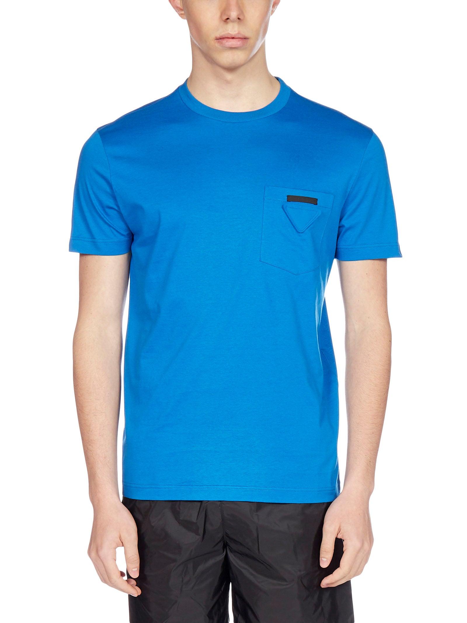Prada T-shirt in Blue for Men | Lyst
