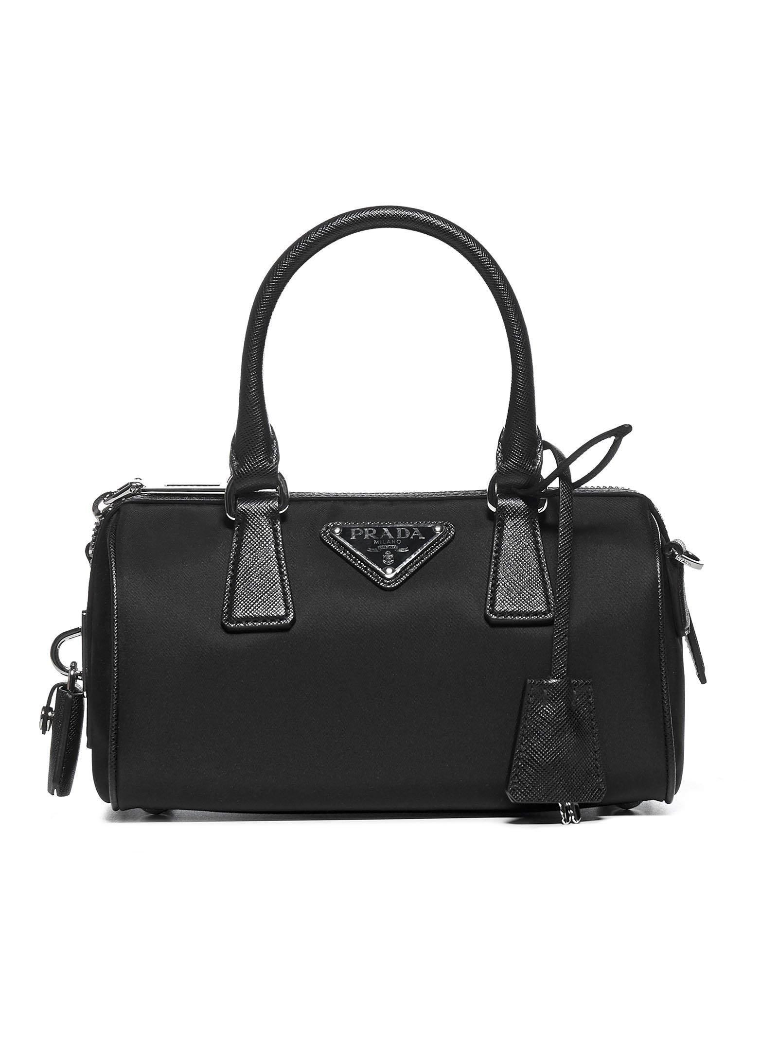 Prada Re-edition 2005 Nylon And Saffiano Leather Bag in Black | Lyst