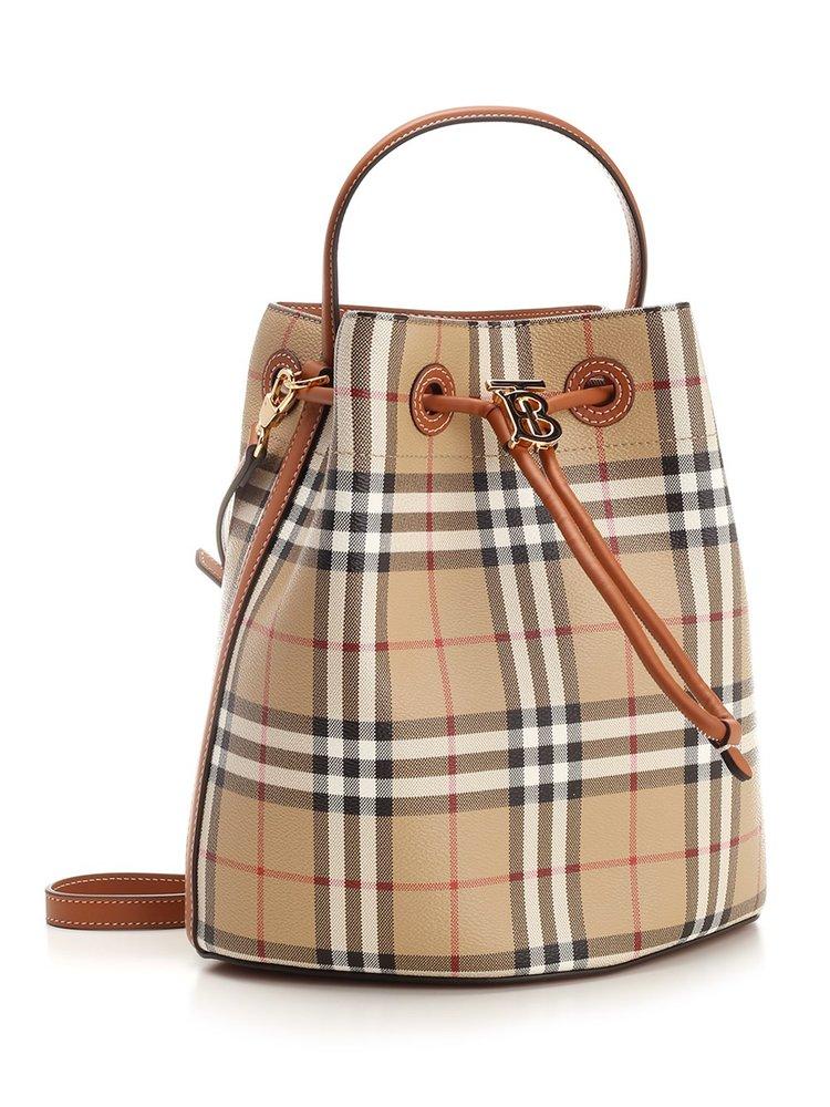 Burberry Tb Bucket Bag in Natural | Lyst