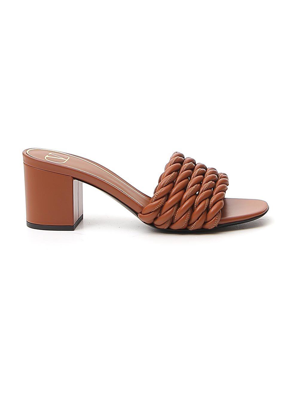  Valentino  Leather The Rope 60 Sandals  in Brown Lyst