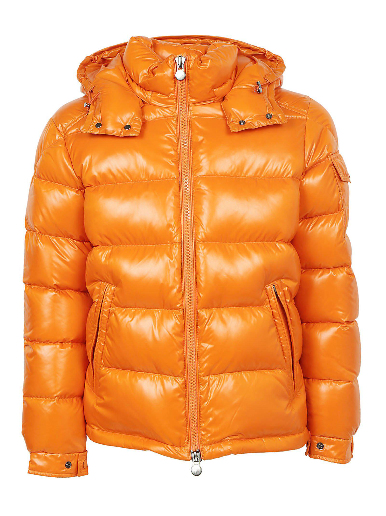 Moncler Down Jacket in Orange for | Lyst