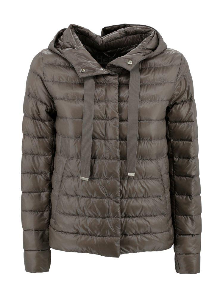 Herno Hooded Jacket in Black | Lyst