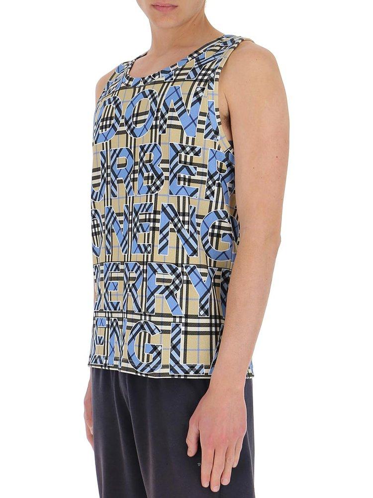 Burberry Cotton Allover Logo Tank Top