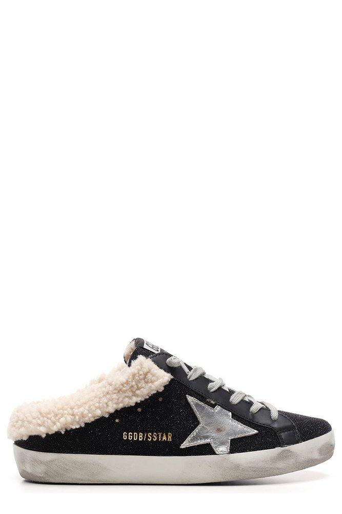 Golden Goose Superstar Shearling Mules-style Sneakers in Black | Lyst