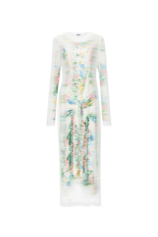 ワンピース LOEWE TUBE DRESS Loewe Maruja Mallo Print Tube Dress in White & Multi | FWRD
