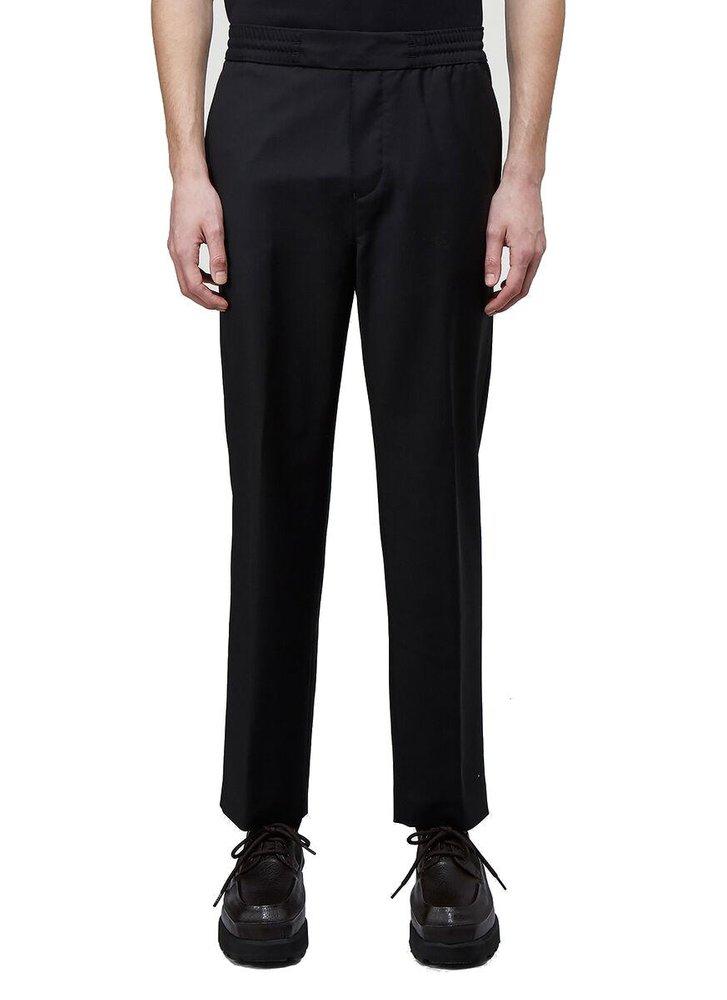 Acne Studios Straight Leg Elastic Waist Pants in Black for Men | Lyst