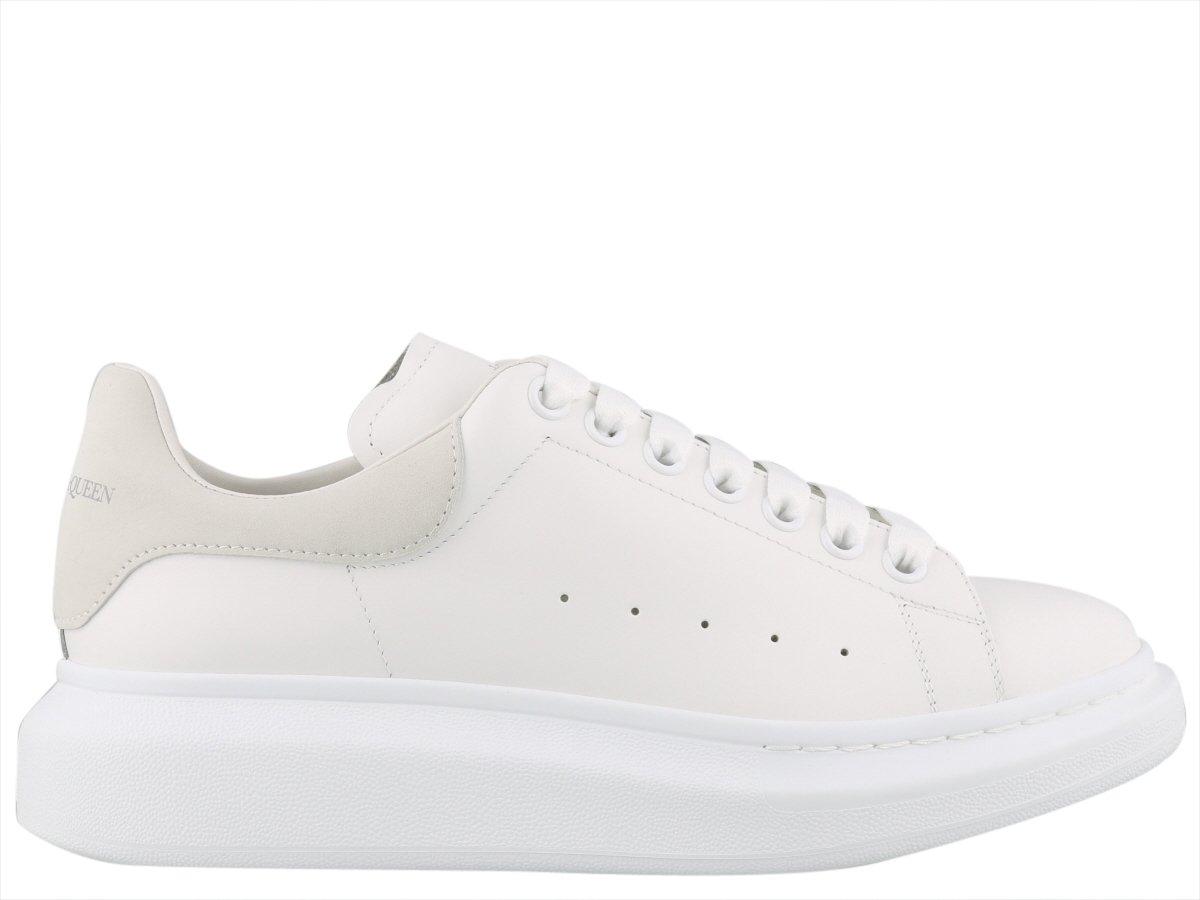 Alexander McQueen Leather Oversized Sneakers in White for Men - Lyst