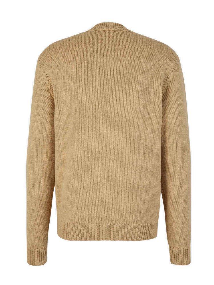 Jacquard logo online crewneck