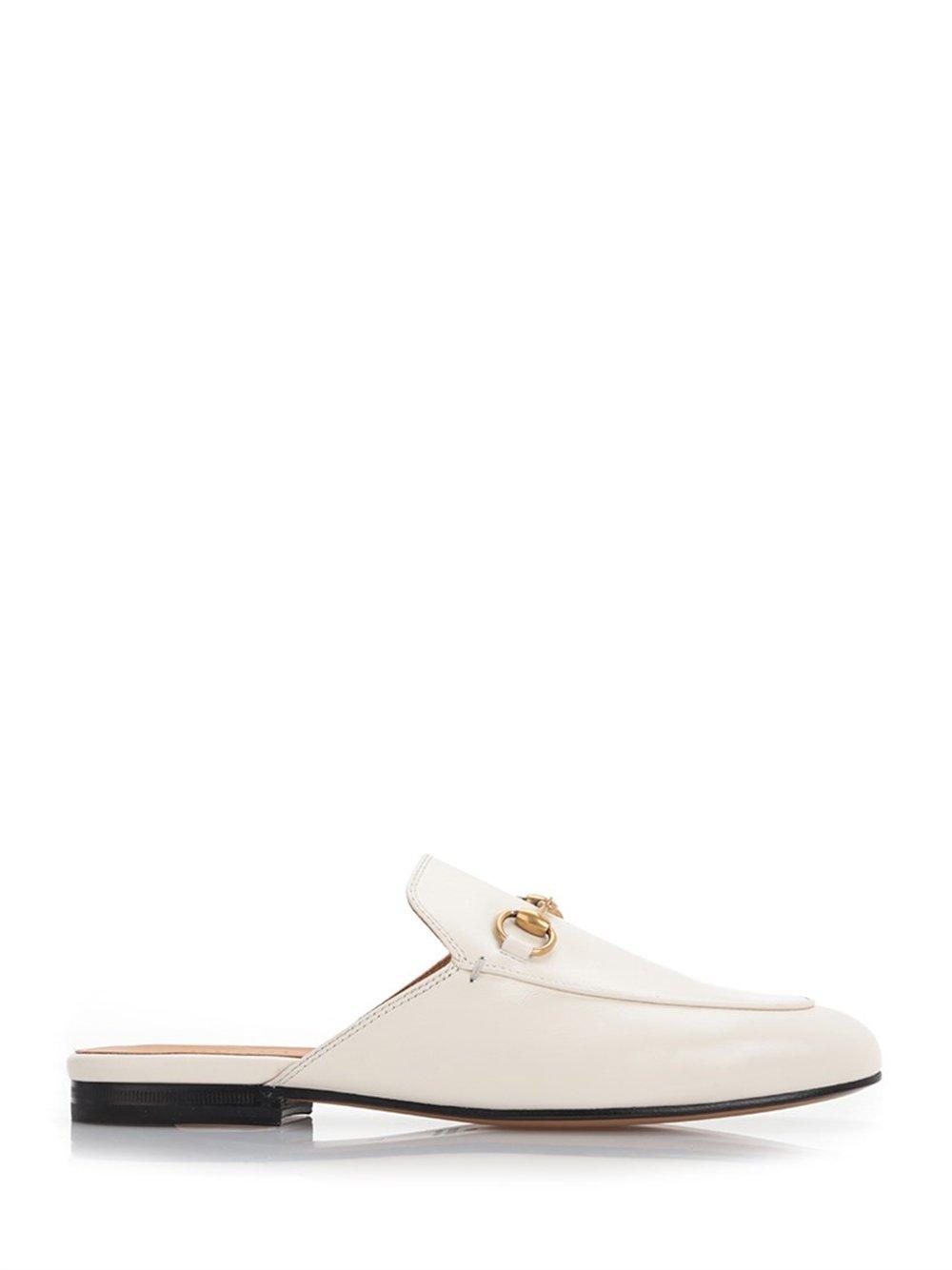 Gucci Leather Princetown Mules in White - Lyst