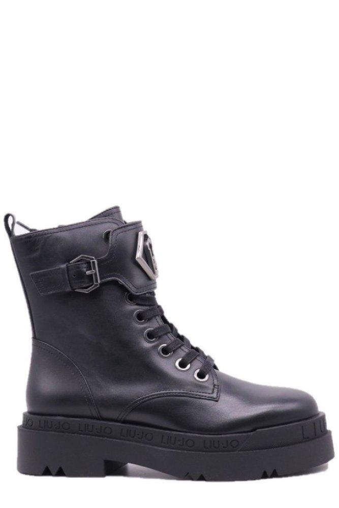 Liu Jo Black Artificial Leather Lace-Up Boots main image 0