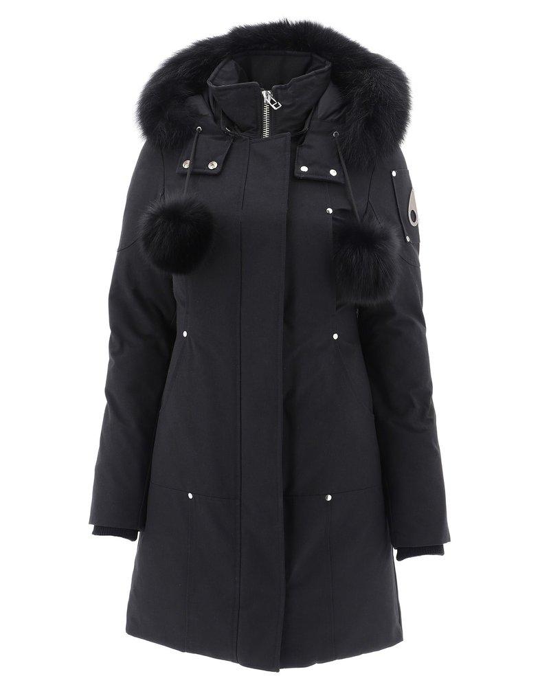 Moose Knuckles Parka Jacket With Removable Fur Hood in Black | Lyst
