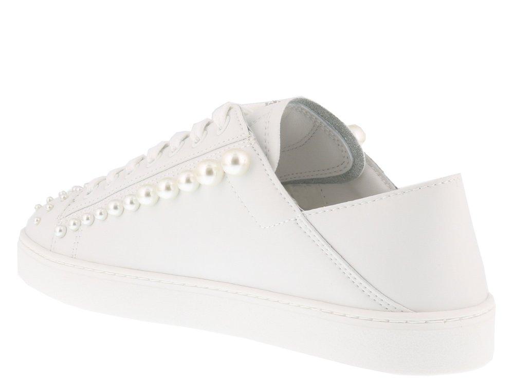 Stuart Weitzman Goldie Foldable Heel Sneakers in White | Lyst