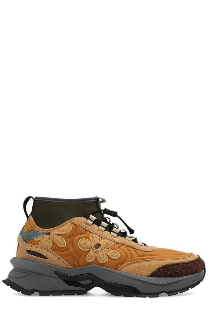 PUMA Floral Patch Lace-up Sneakers in Brown for Men | Lyst