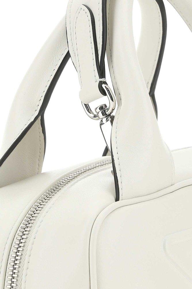 Prada Logo-embossed Top Handle Bag in White | Lyst