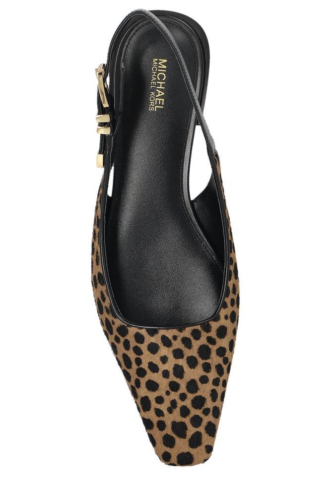 MICHAEL Michael Kors Darrington Leopard Printed Slingback Flat Shoes Lyst UK