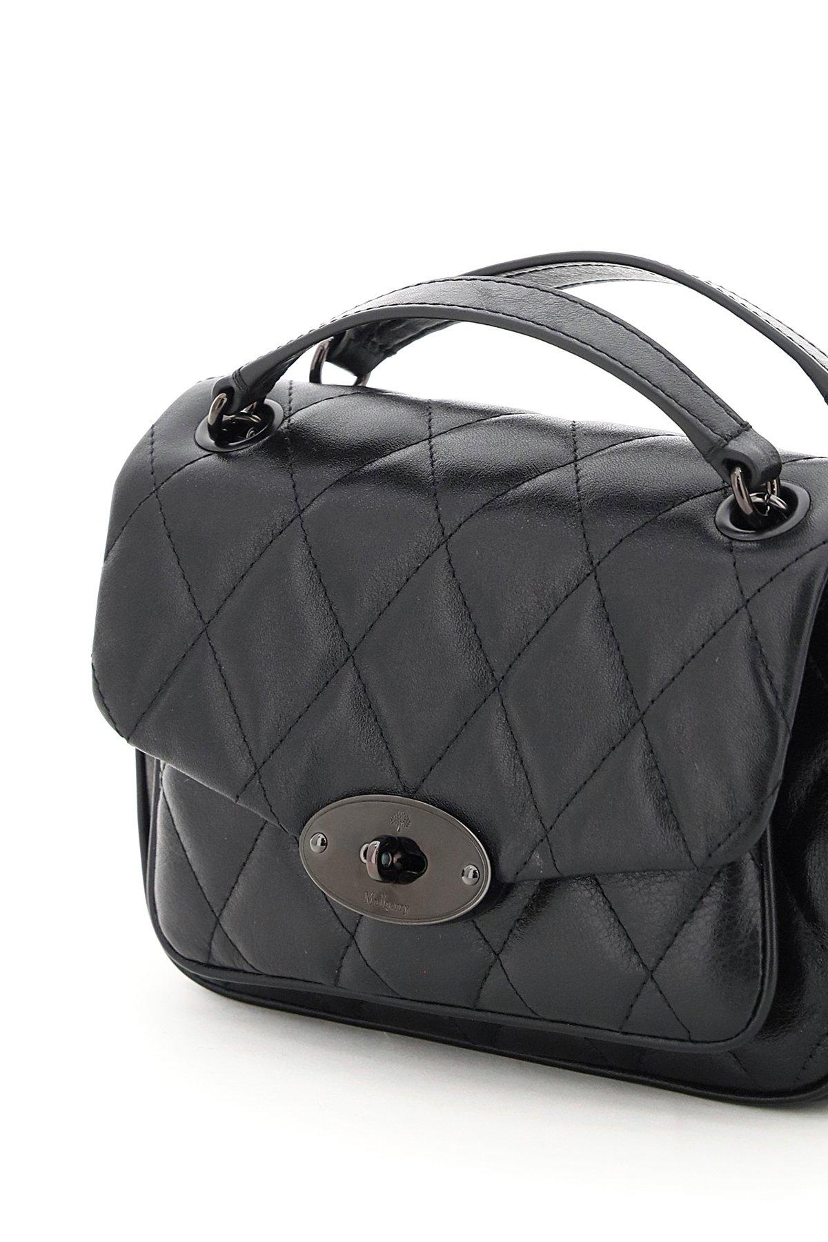 mulberry black quilted darley