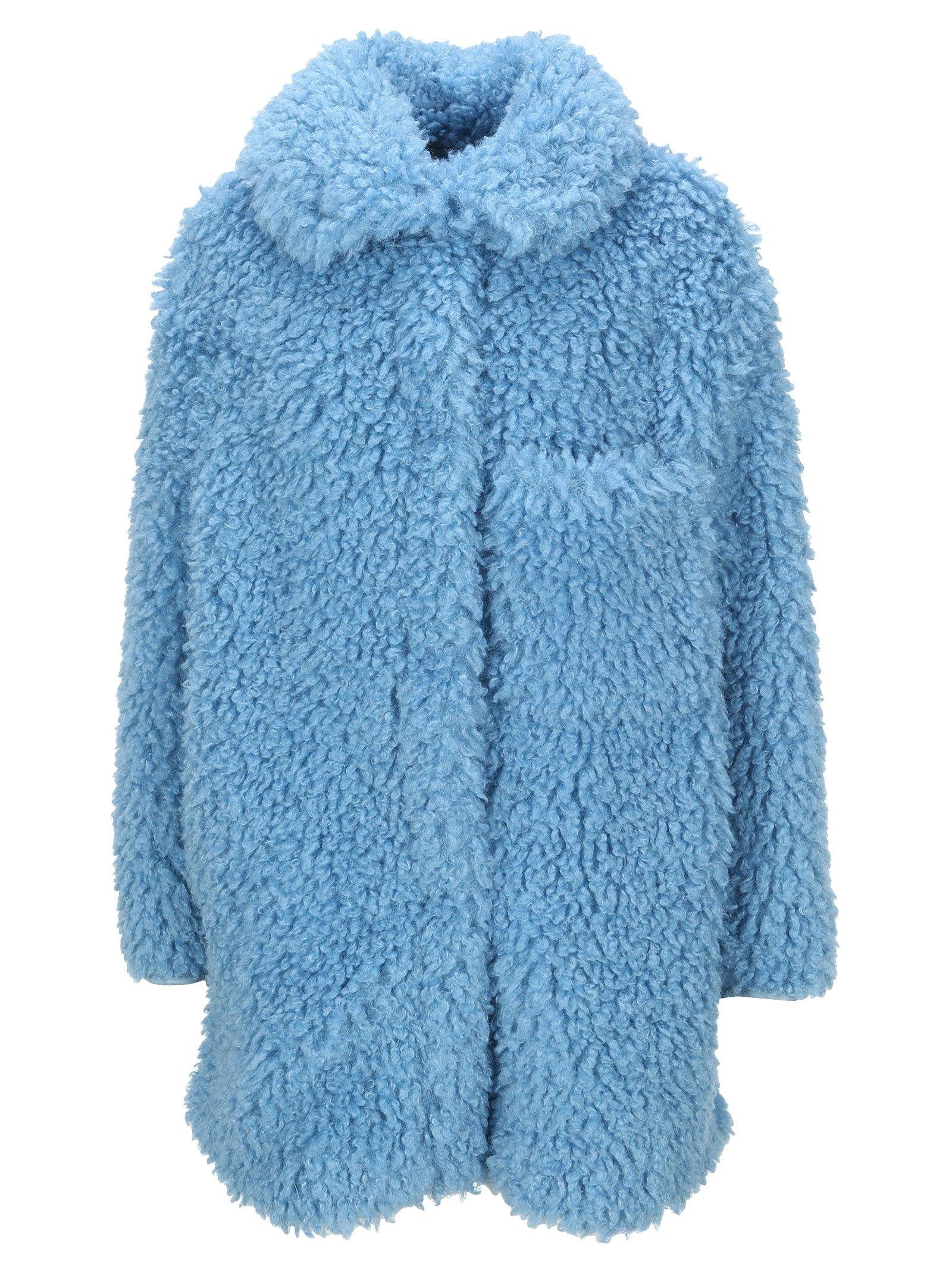 Stella McCartney Faux Fur Josephine Coat in Blue | Lyst