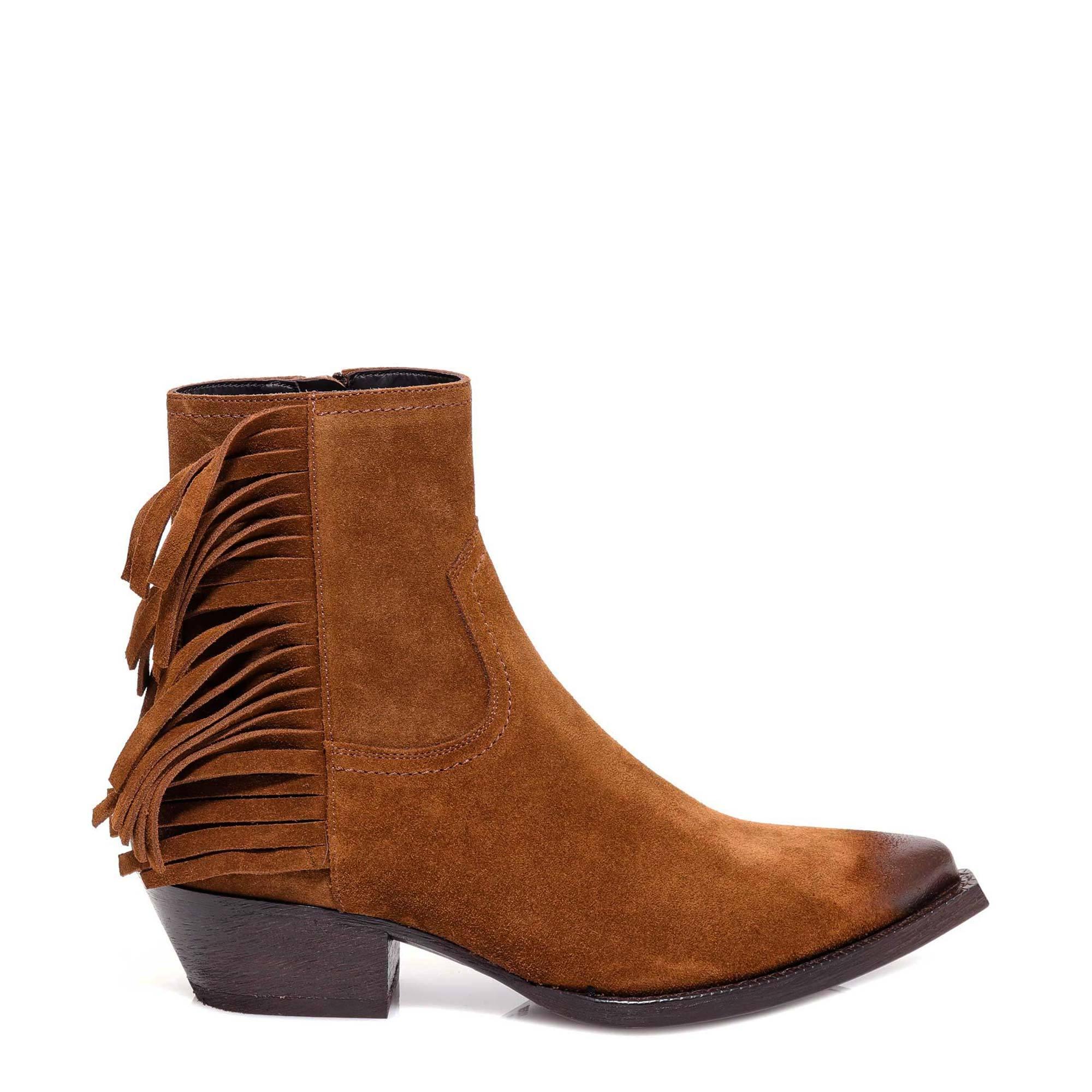 saint laurent suede boots