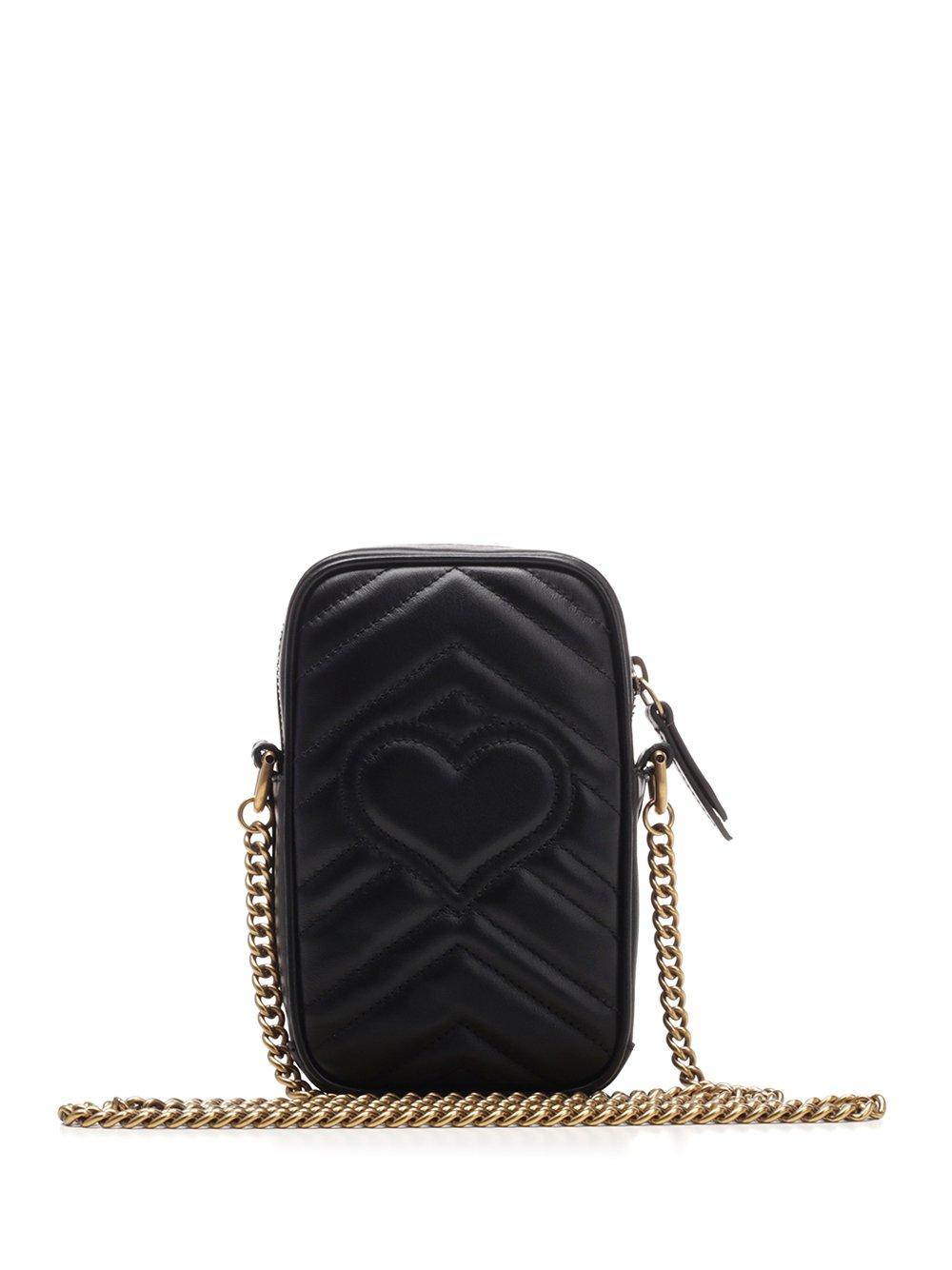 Gucci GG Marmont Mini Leather Shoulder Bag in Black - Save 56% | Lyst