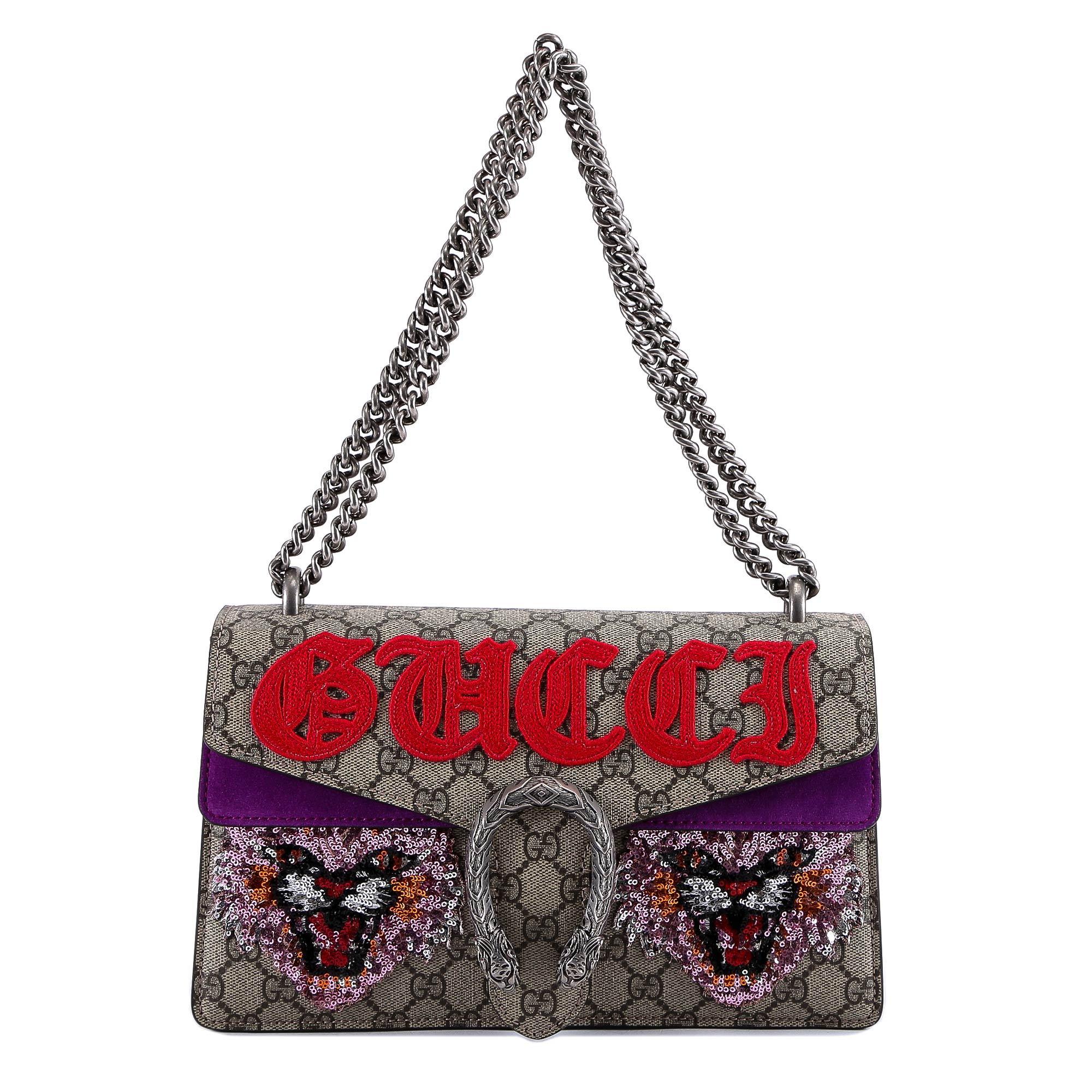 GUCCI Dionysus GG Supreme Bag with Red