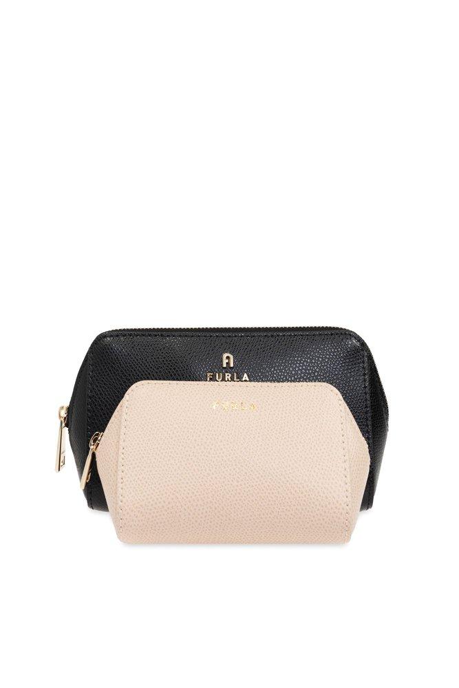 Furla Camelia Zip-Up Set Of Two Beauty Case in Black | Lyst