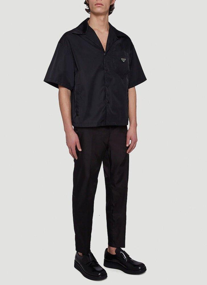 Prada Re-nylon Short Sleeve Shirt in Black for Men | Lyst Prada Re-nylon Short Sleeve Shirt in Black for Men | Lyst