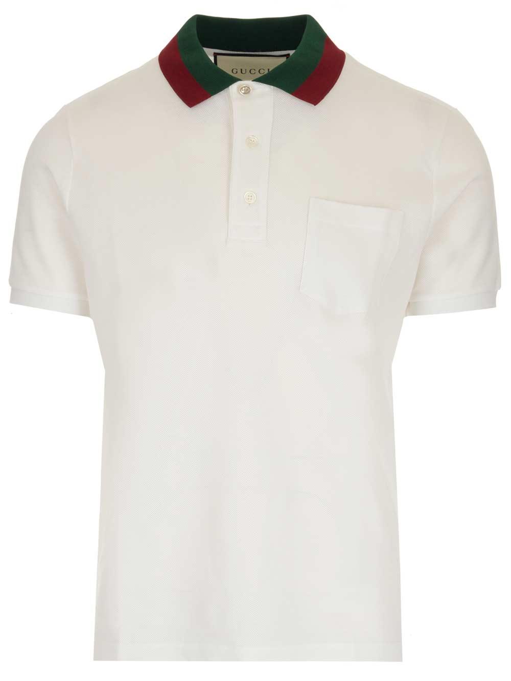 gucci polo web collar