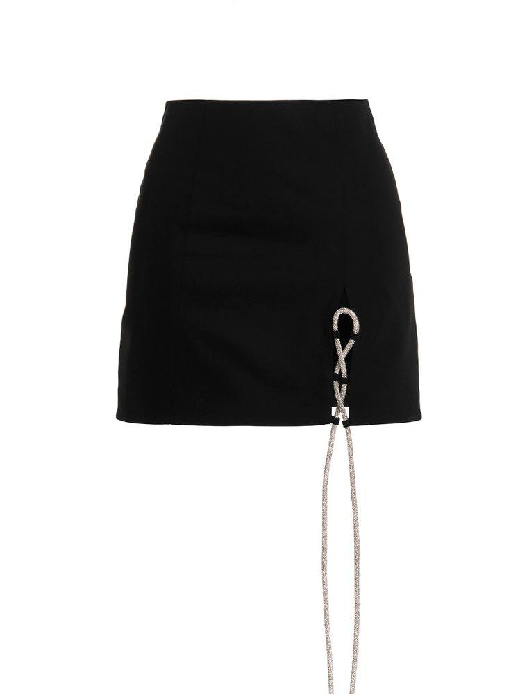 GIUSEPPE DI MORABITO Chain Embellished Mini Skirt in Black | Lyst