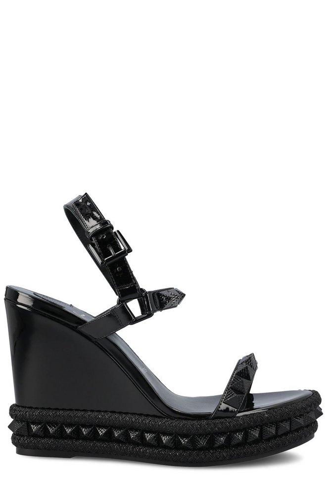 Christian Louboutin Pyraclou Open Toe Sandals in Black Lyst