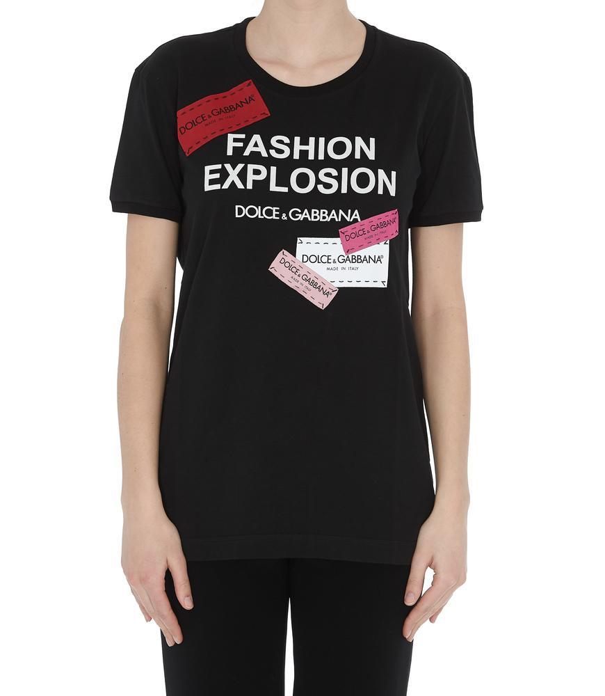Dolce & Gabbana Graphic T-shirt in Black - Lyst