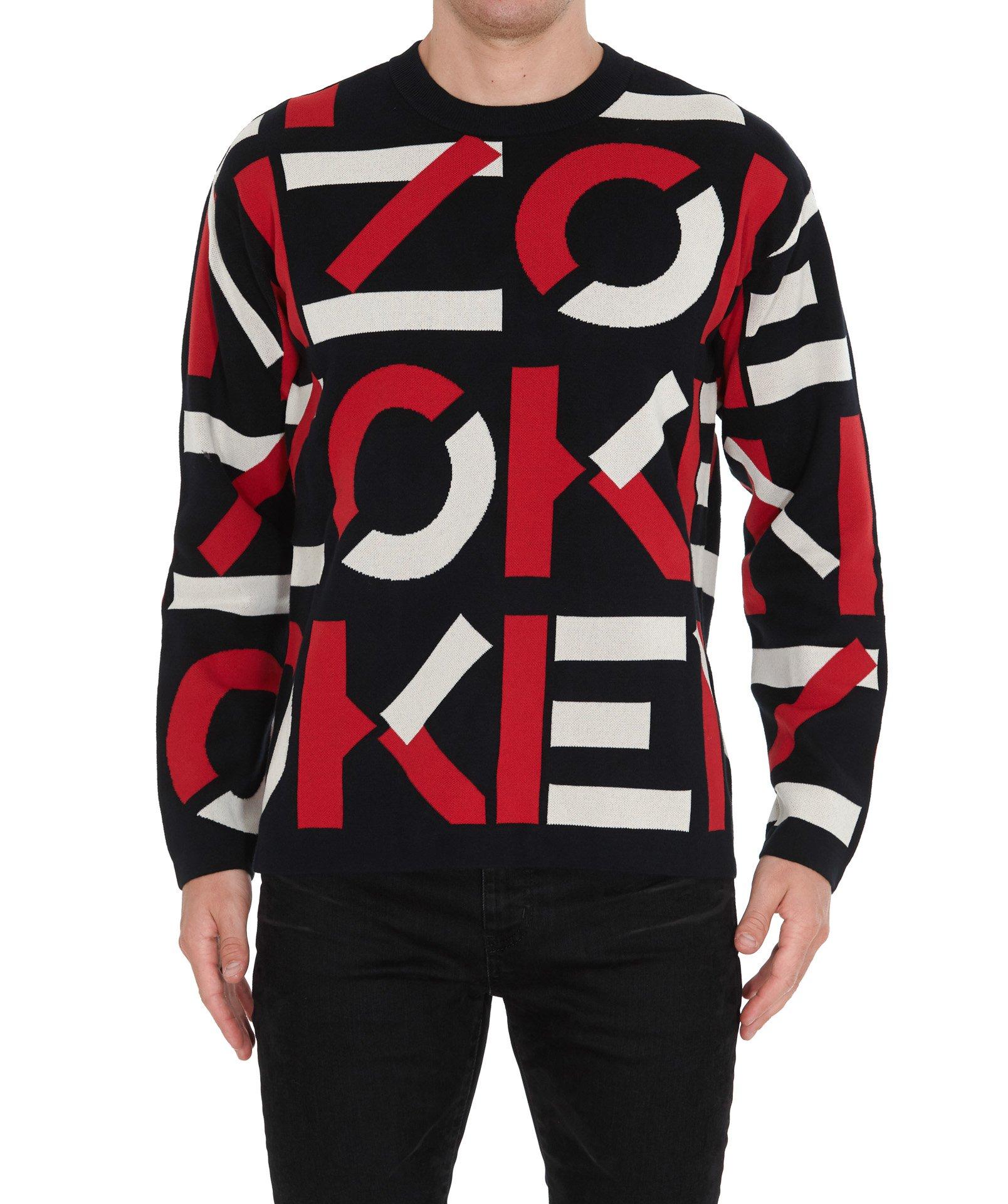 kenzo black and red jumper