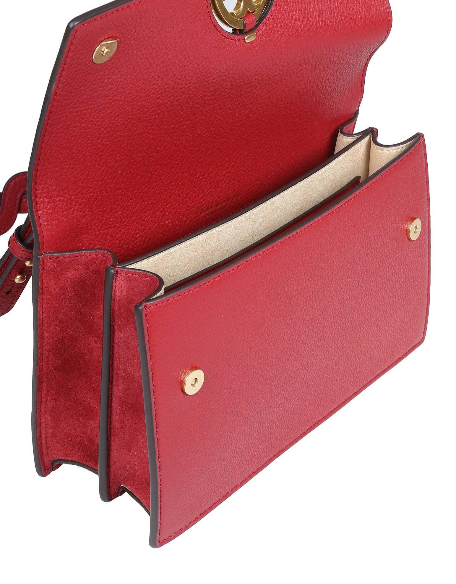 Tory Burch Miller Shoulder Bag In Leather in Red | Lyst