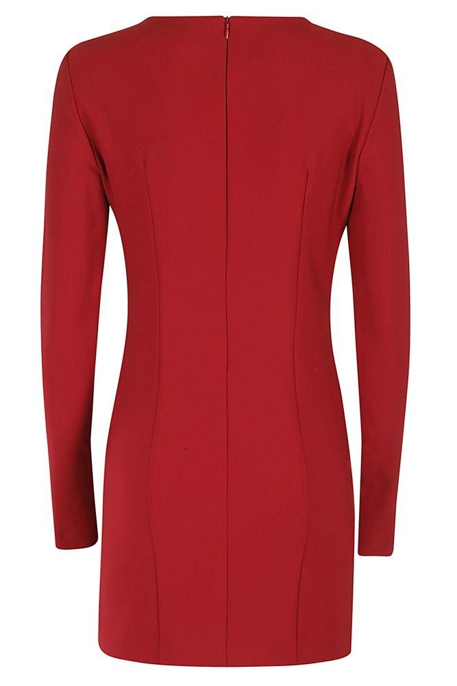 オールインワン・サロペット Blumarine Bijou Bow Brooch Jersey Mini Dress Blumarine Bijou Bow Brooch Jersey Mini Dress in Red | Lyst