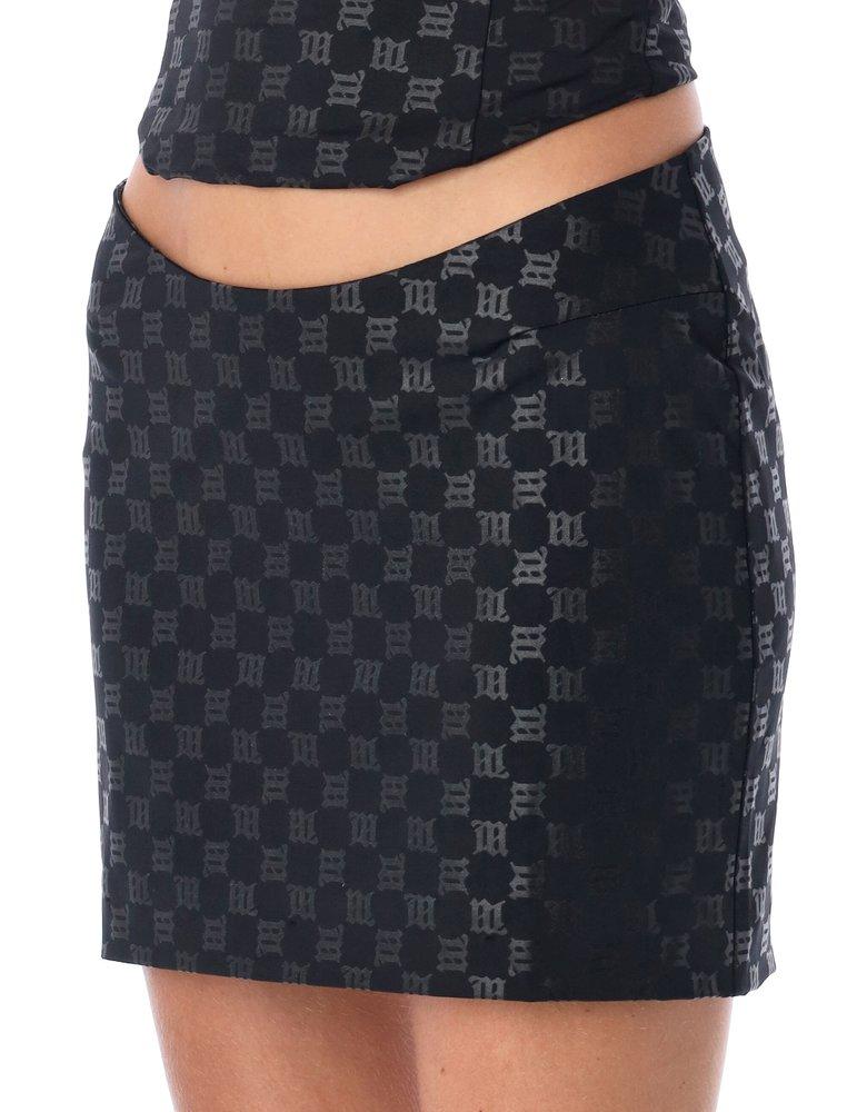 Womens Clothing Skirts Mini skirts MISBHV Synthetic Lara Monogram Reflective Mini Skirt 