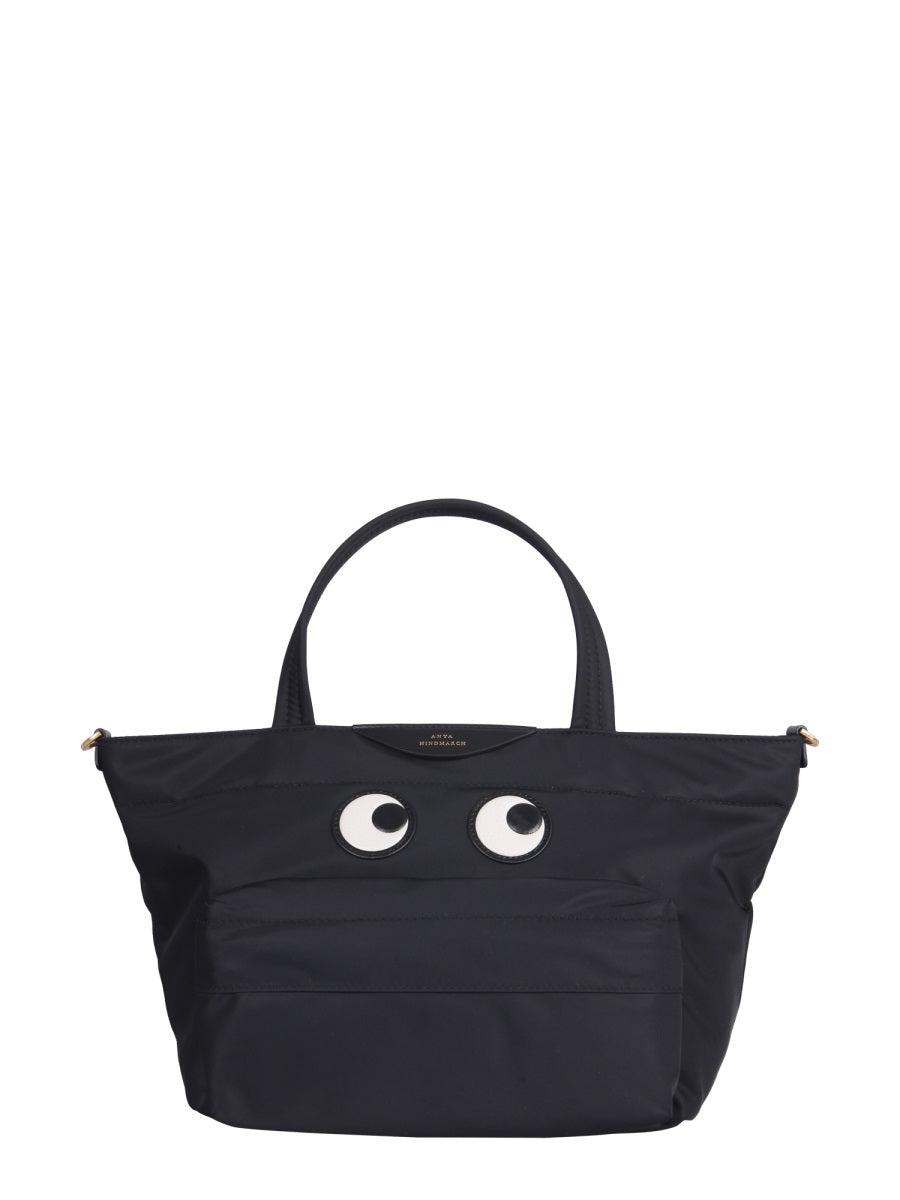 Anya Hindmarch Eyes Logo Printed Tote Bag in Black Lyst