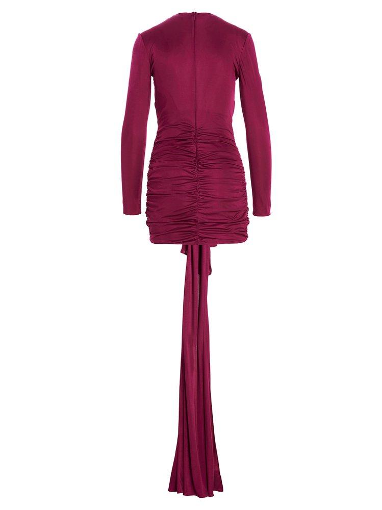 【SAINT LAURENT】DRAPED JERSEY DRESS●744258Y6H331000 744258Y6H33_1000-4_154b18b0-