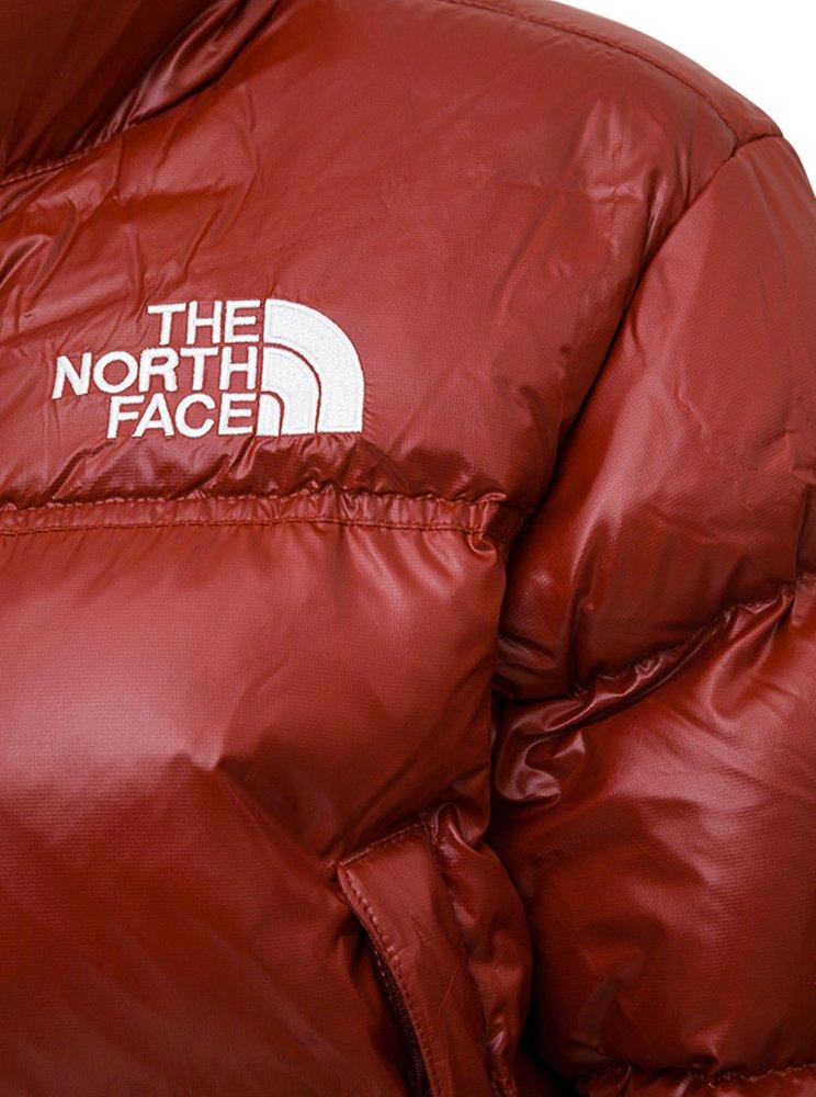 The North Face Synthetic Nuptse Logo Embroidered Cropped Puffer Jacket |  Lyst