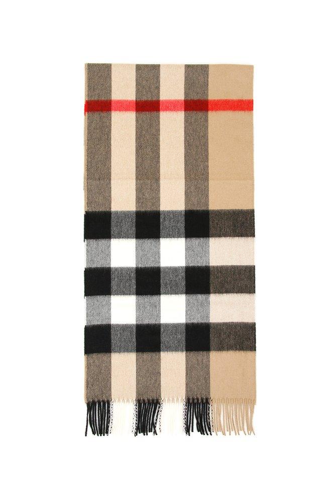 Burberry Half Mega Check Cashmere Scarf 