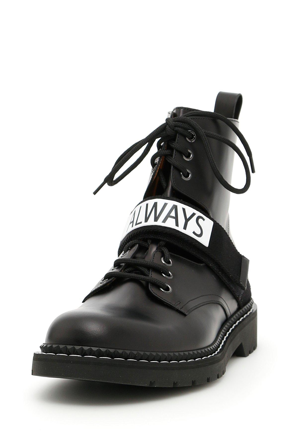valentino garavani always military boots