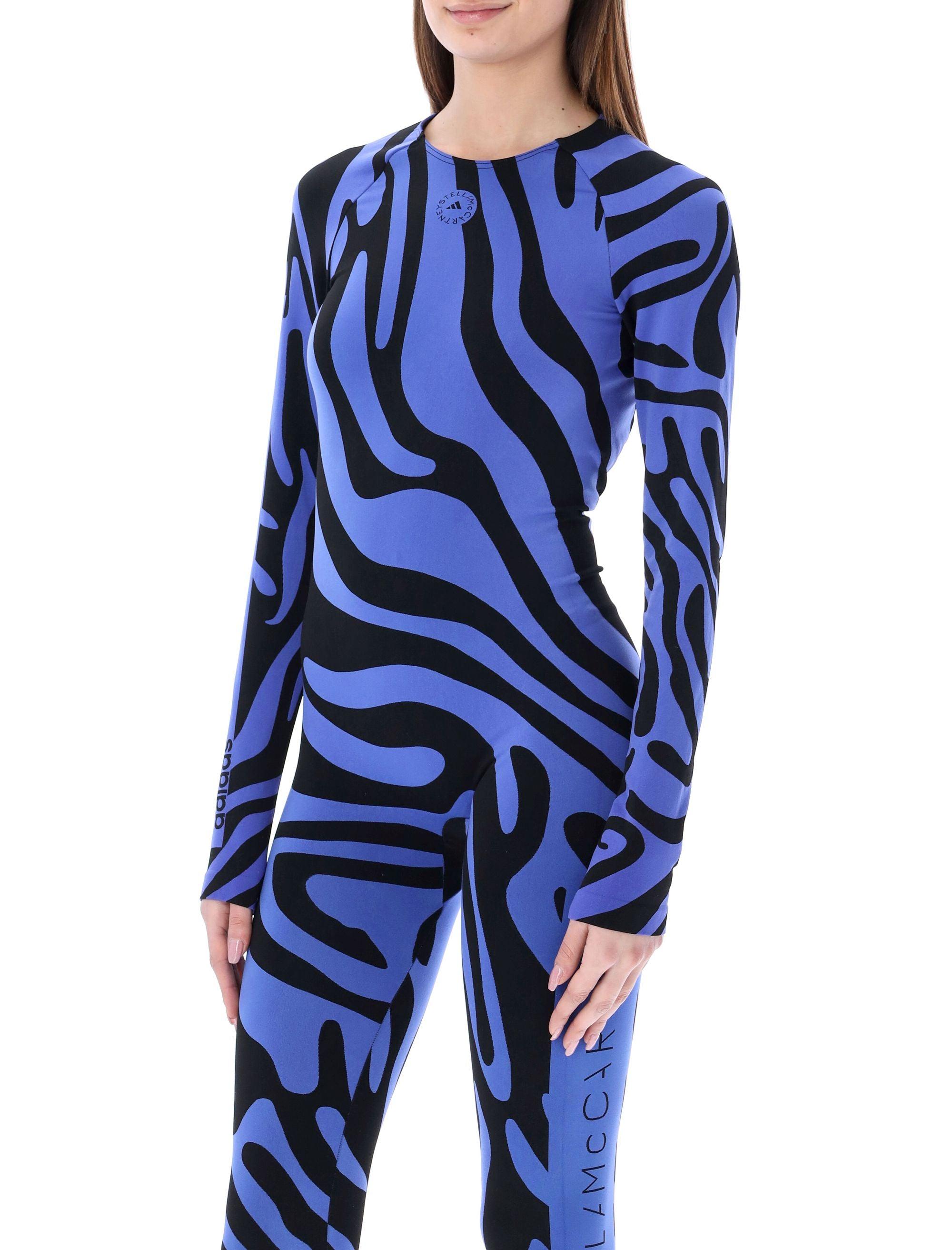 adidas By Stella McCartney X Wolford Open Back Jumpsuit in Blue | Lyst