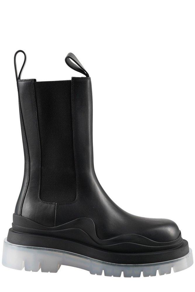 Bottega Veneta Chunky Chelsea Boots in Black | Lyst