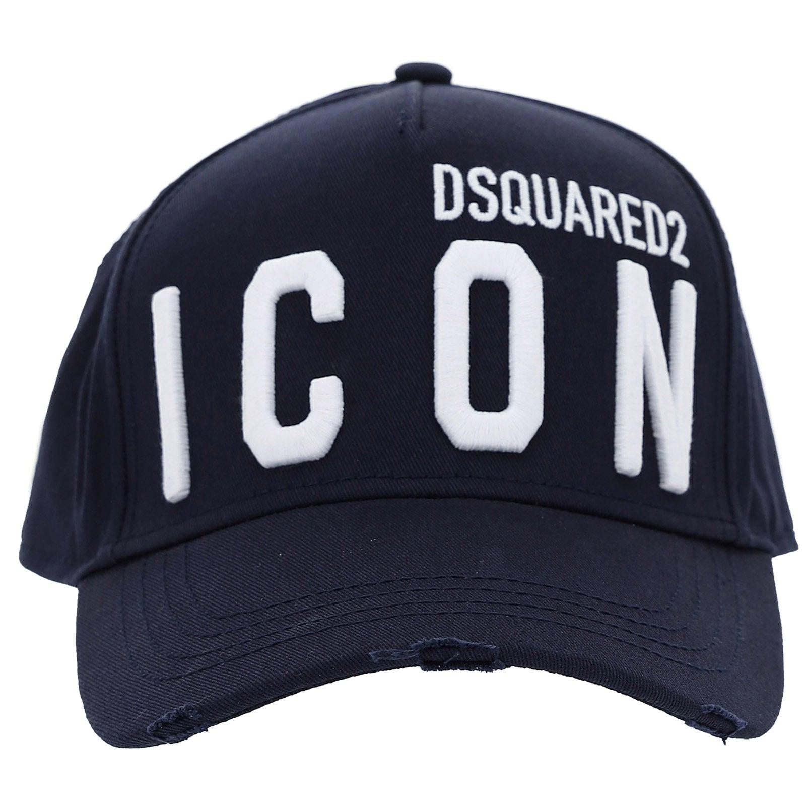 Cotton Hat Baseball Cap Icon in Navy 