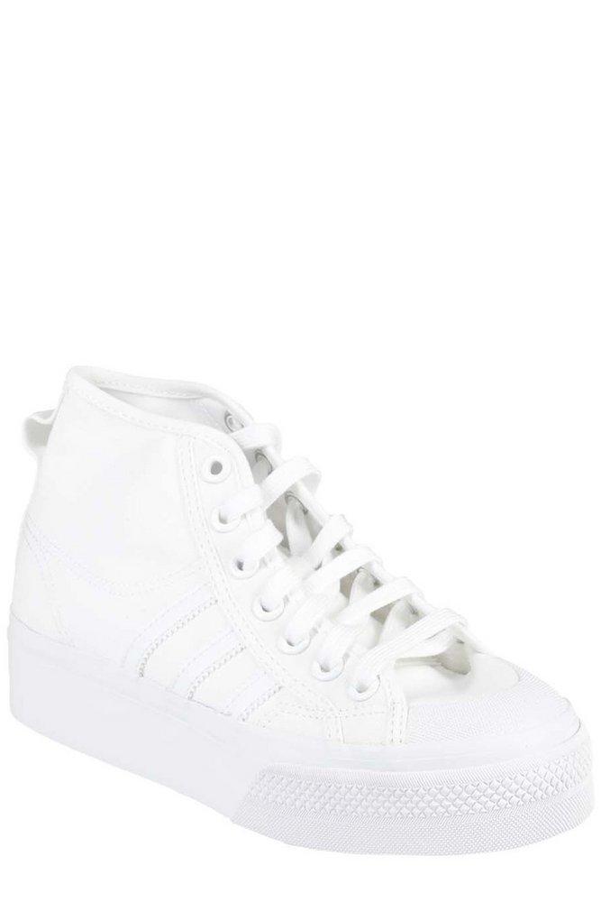adidas Originals Nizza Platform Mid Sneakers in White | Lyst