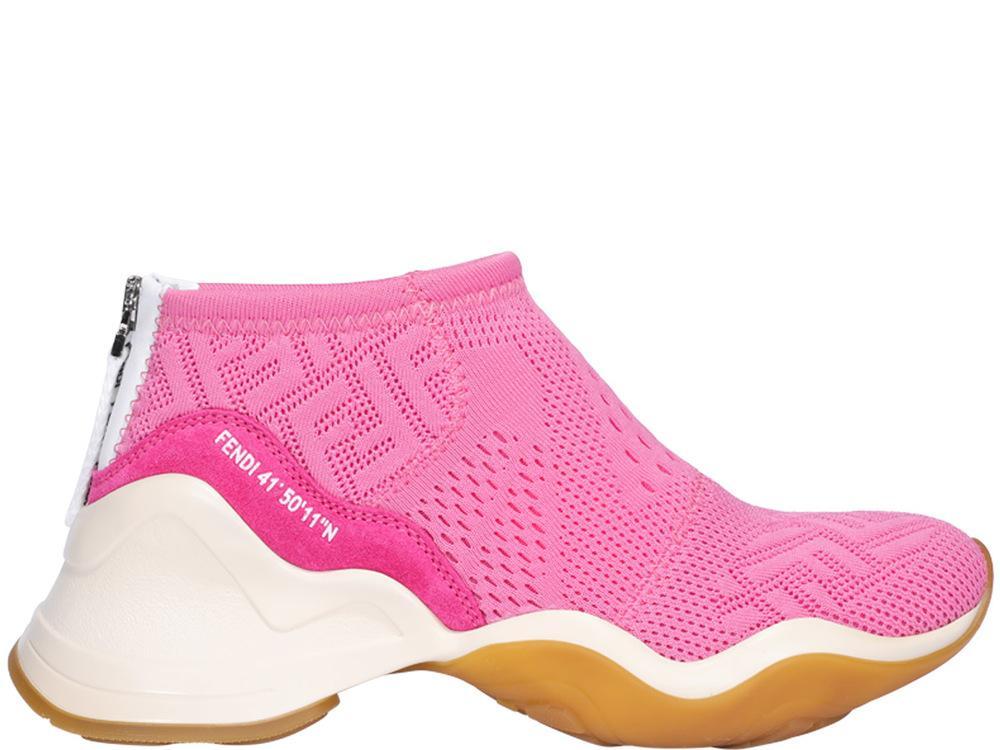 pink fendi sock sneakers