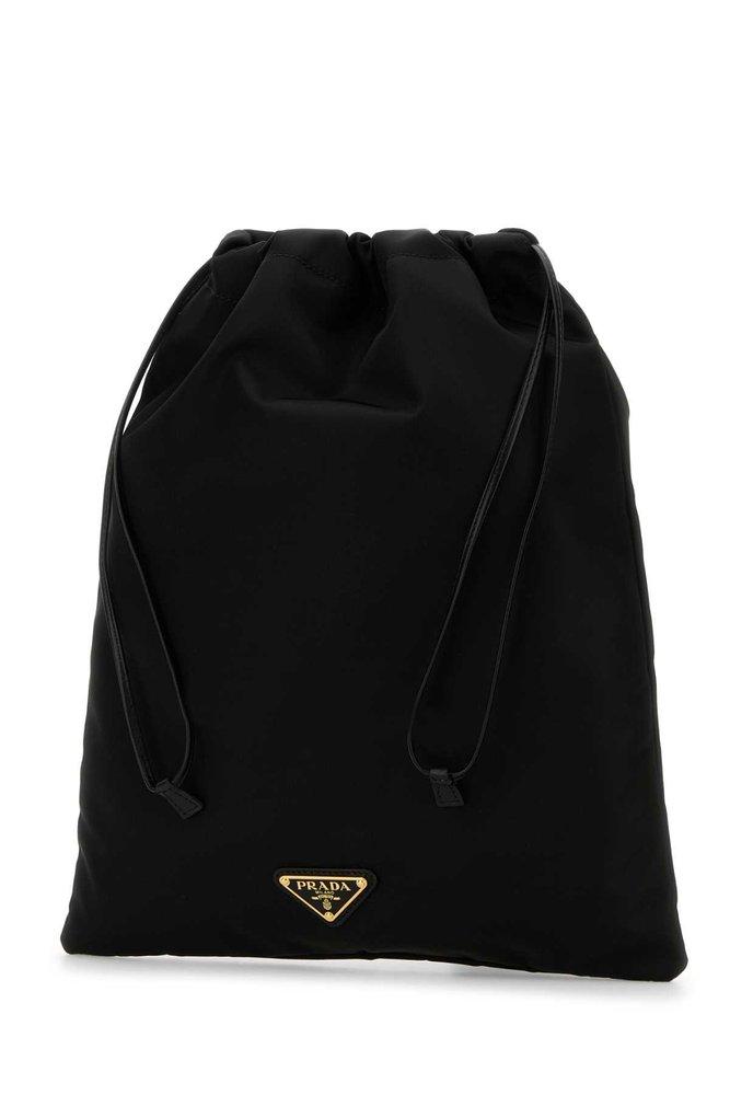 【関税&送料込】Prada Biscuit Fabric Pouch Prada Fabric Pouch in Black | Lyst