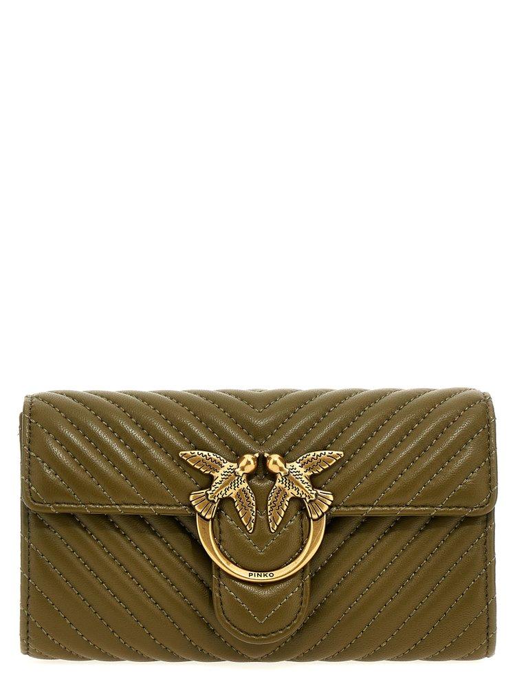 Pinko Chain logo-plaque gathered shoulder bag