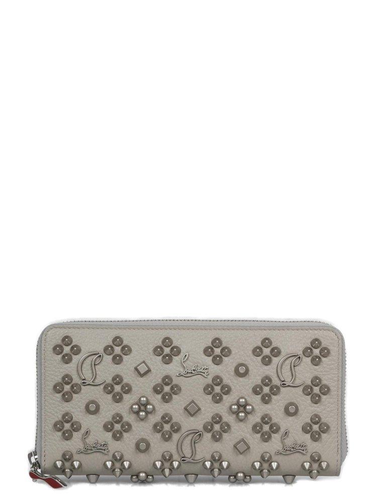 Christian Louboutin Panettone Zip Around Wallet in Gray