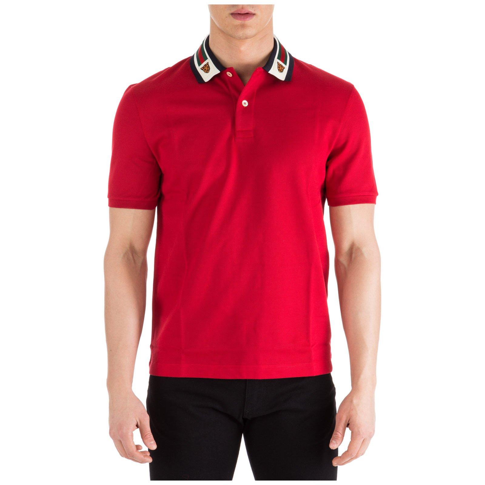 prins alias Rafflesia Arnoldi Gucci Web Collar Polo Shirt in Red for Men - Lyst