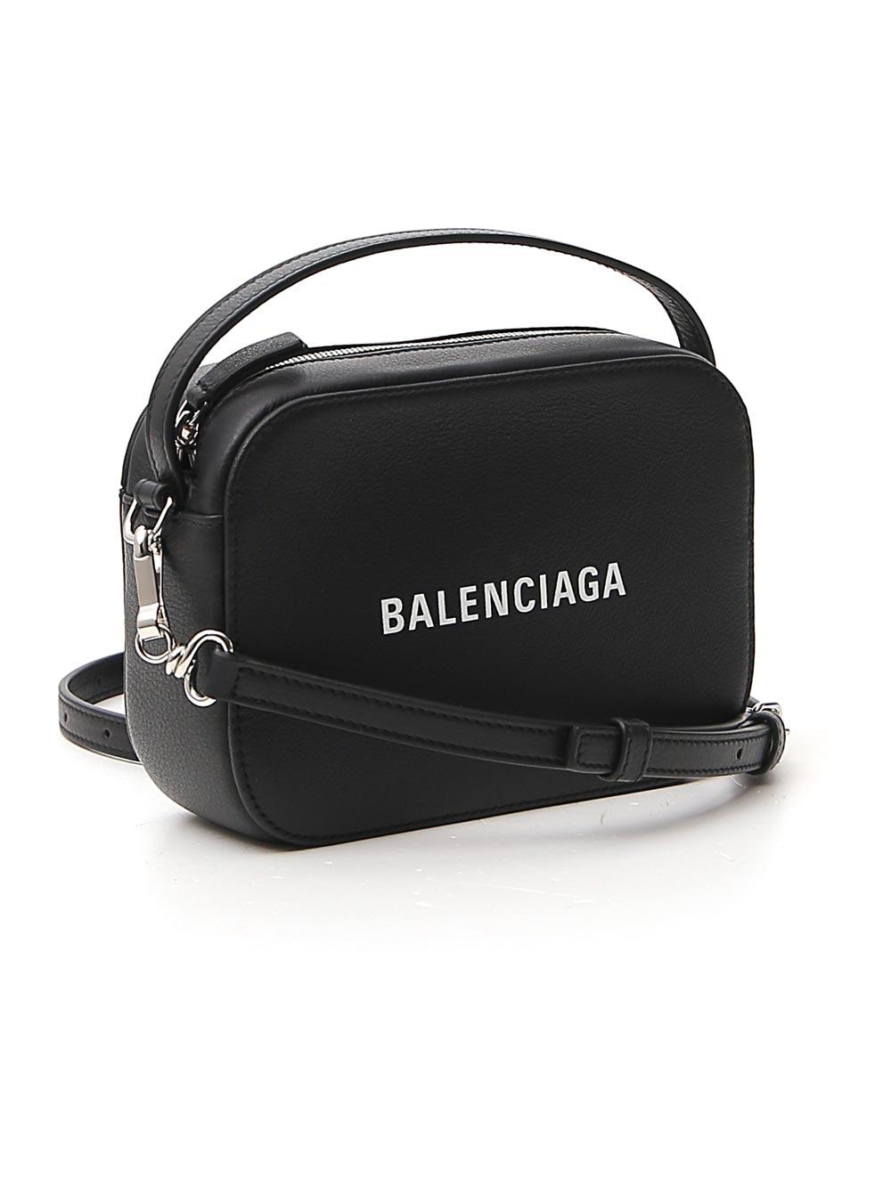 BALENCIAGA Calfskin Logo XS Everyday Camera Bag Black 1276678